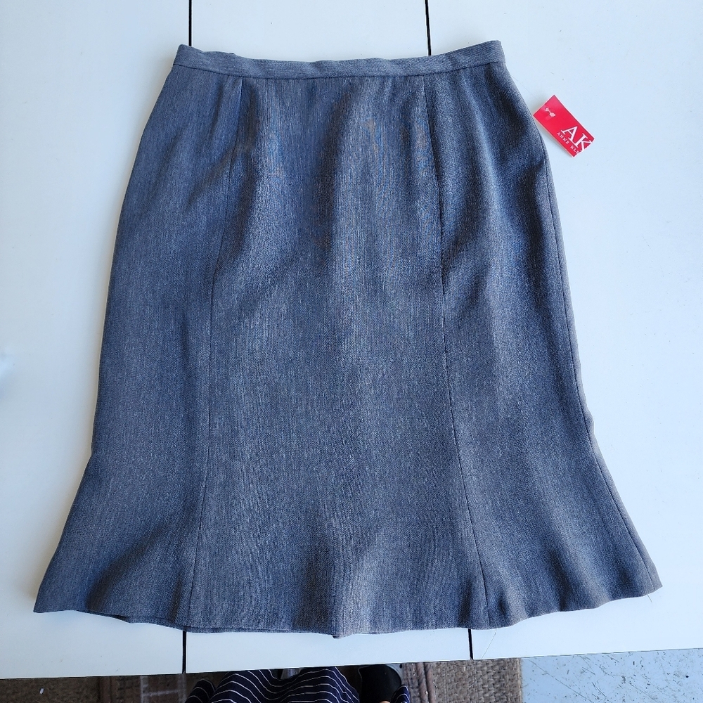 Anne Klein Gray Midi Skirt